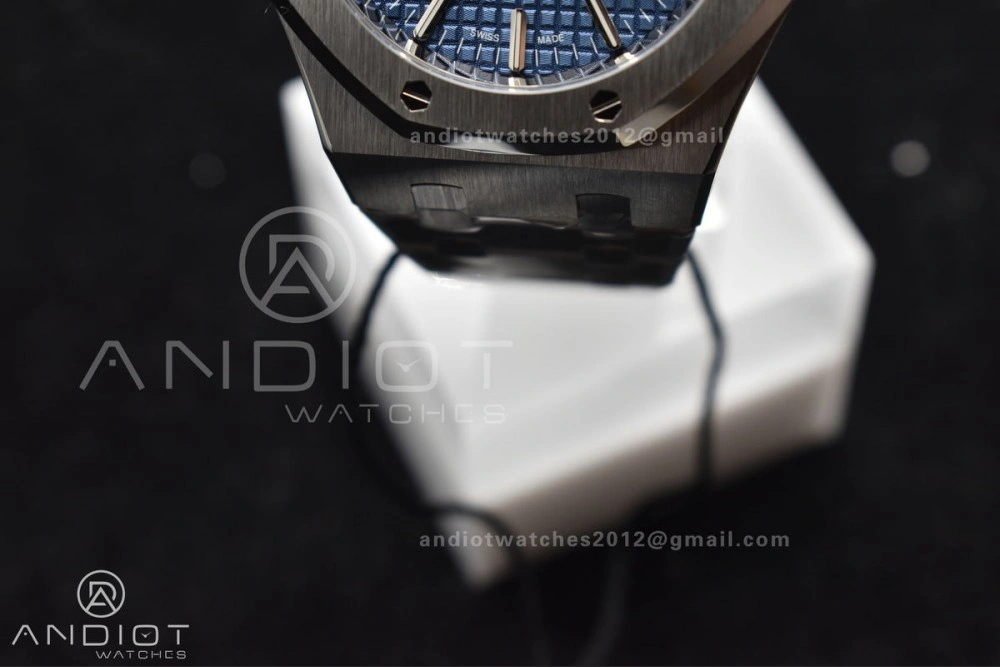 Royal Oak 37mm 15450 SS ZF 1:1 Best Edition Blue Textured Dial on SS Bracelet SA3120 Super Clone