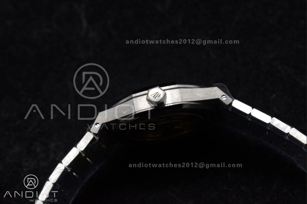 Royal Oak 37mm 15454 Frosted SS APSF 1:1 Best Edition Blue Textured Dial On SS Bracelet SA3120 Super Clone