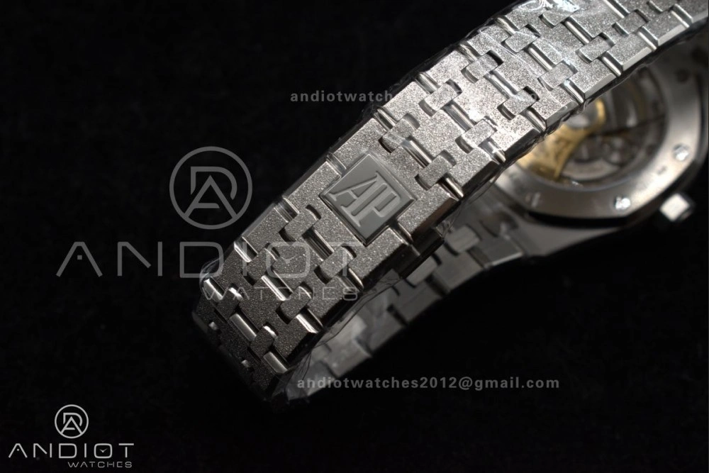 Royal Oak 37mm 15454 Frosted SS APSF 1:1 Best Edition Grey Textured Dial on SS Bracelet SA3120 Super Clone