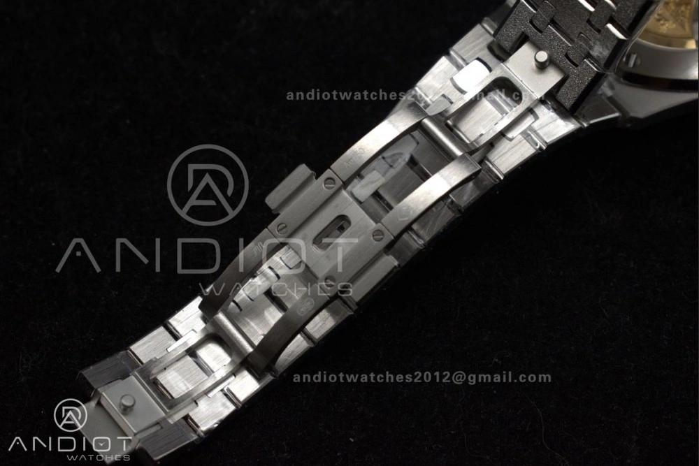 Royal Oak 37mm 15454 Frosted SS APSF 1:1 Best Edition Grey Textured Dial on SS Bracelet SA3120 Super Clone