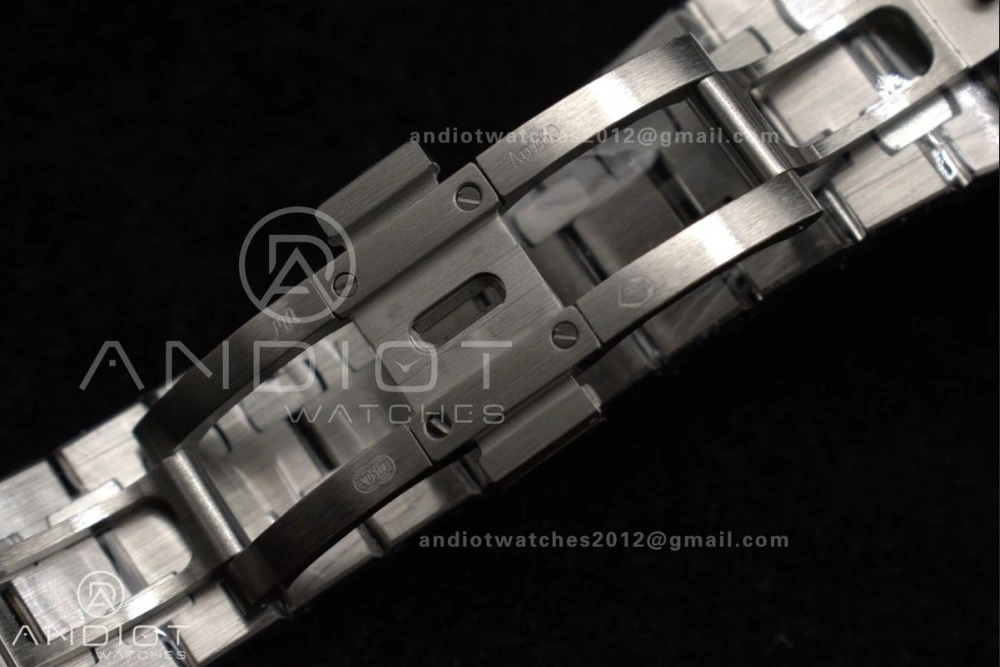 Royal Oak 37mm 15454 Frosted SS APSF 1:1 Best Edition Grey Textured Dial on SS Bracelet SA3120 Super Clone