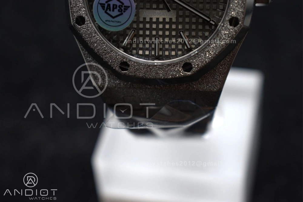 Royal Oak 37mm 15454 Frosted SS APSF 1:1 Best Edition Grey Textured Dial on SS Bracelet SA3120 Super Clone