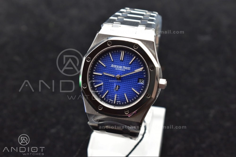 Royal Oak 39mm 15202 SS ZF 1:1 Best Edition Blue Textured Dial on SS Bracelet A2121