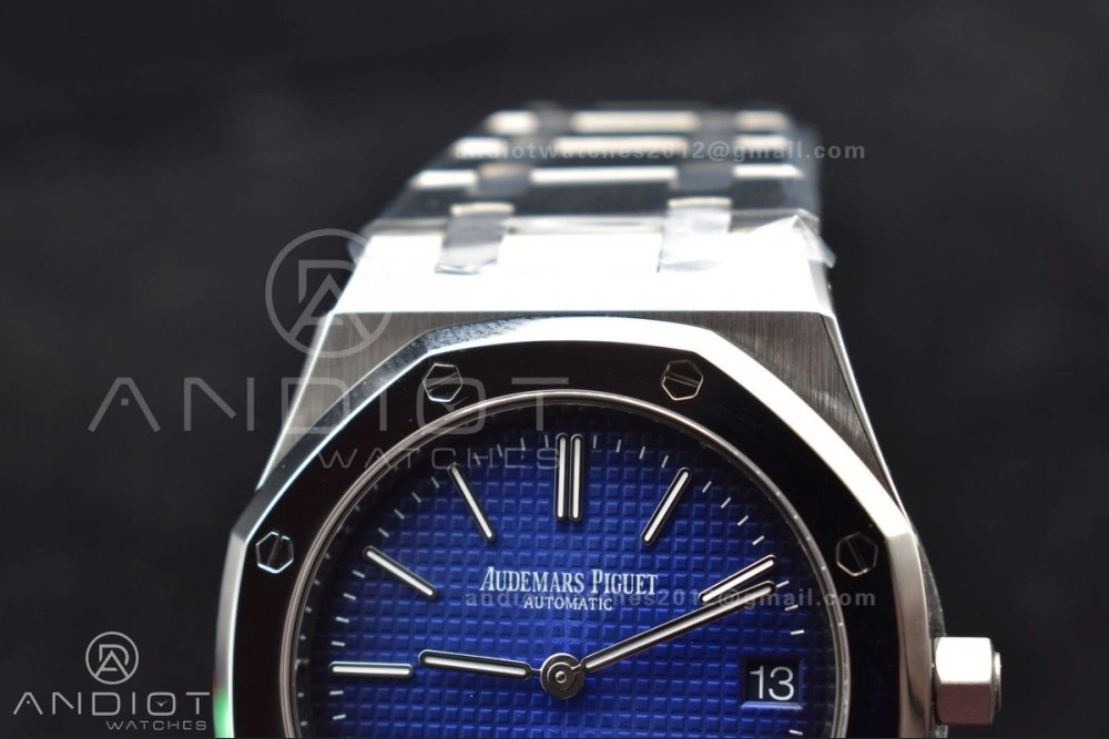 Royal Oak 39mm 15202 SS ZF 1:1 Best Edition Blue Textured Dial on SS Bracelet A2121