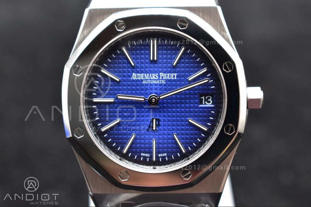 Royal Oak 39mm 15202 SS ZF 1:1 Best Edition Blue Textured Dial on SS Bracelet A2121