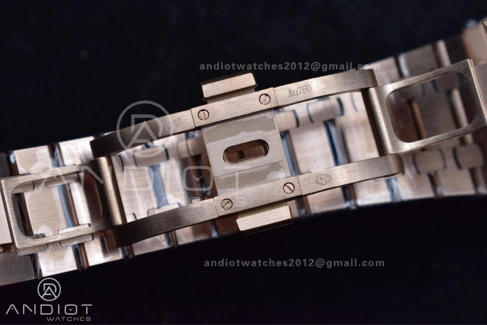 Royal Oak 41mm 15400 RG APSF 1:1 Best Edition Blue Textured Dial on RG Bracelet SA3120 Super Clone V3