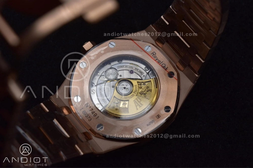 Royal Oak 41mm 15400 RG APSF 1:1 Best Edition Blue Textured Dial on RG Bracelet SA3120 Super Clone V3