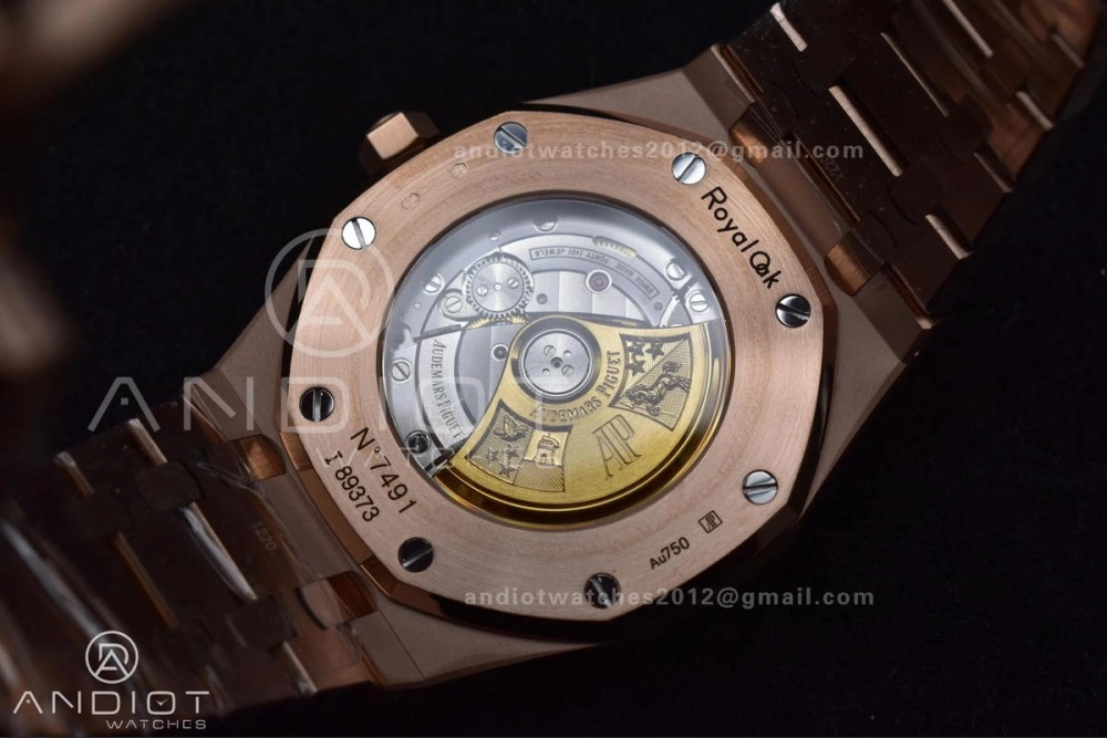 Royal Oak 41mm 15400 RG APSF 1:1 Best Edition Blue Textured Dial on RG Bracelet SA3120 Super Clone V3