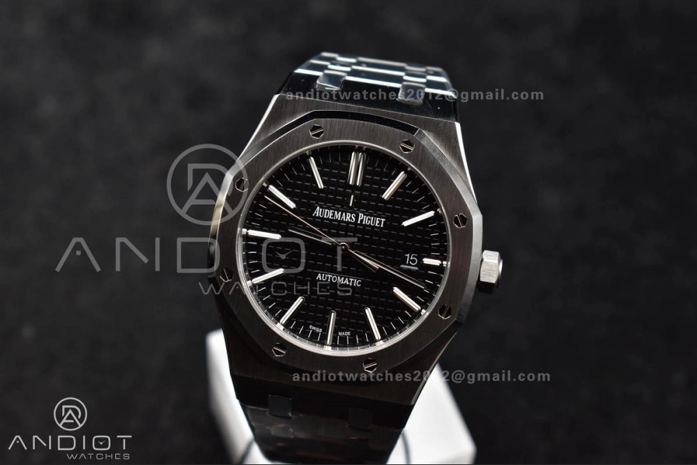 Royal Oak 41mm 15400 SS ZF 1:1 Best Edition Black Textured Dial on SS Bracelet A3120