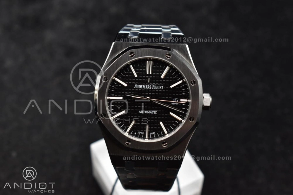 Royal Oak 41mm 15400 SS ZF 1:1 Best Edition Black Textured Dial on SS Bracelet A3120