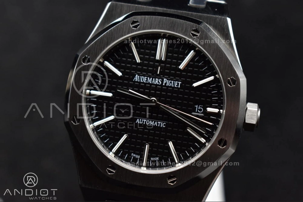 Royal Oak 41mm 15400 SS ZF 1:1 Best Edition Black Textured Dial on SS Bracelet A3120