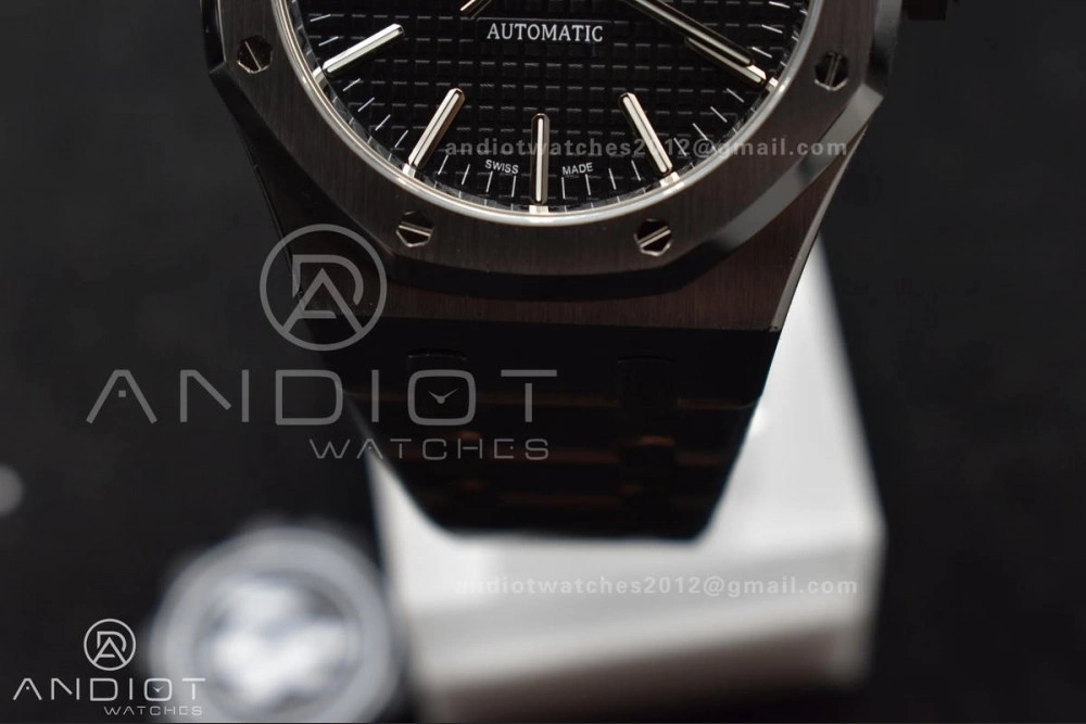 Royal Oak 41mm 15400 SS ZF 1:1 Best Edition Black Textured Dial on SS Bracelet A3120