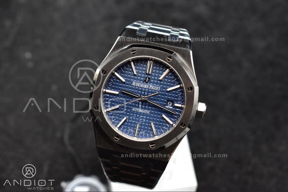 Royal Oak 41mm 15400 SS ZF 1:1 Best Edition Blue Textured Dial on SS Bracelet A3120