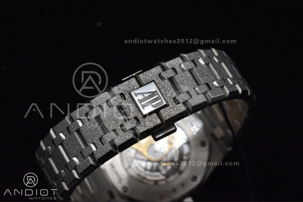 Royal Oak 41mm 15400 SS ZF 1:1 Best Edition Frosted Case Blue Textured Dial on SS Bracelet A3120