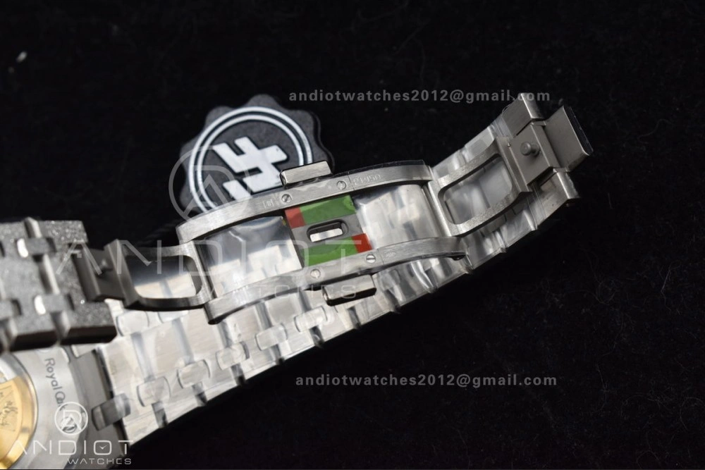 Royal Oak 41mm 15400 SS ZF 1:1 Best Edition Frosted Case Blue Textured Dial on SS Bracelet A3120