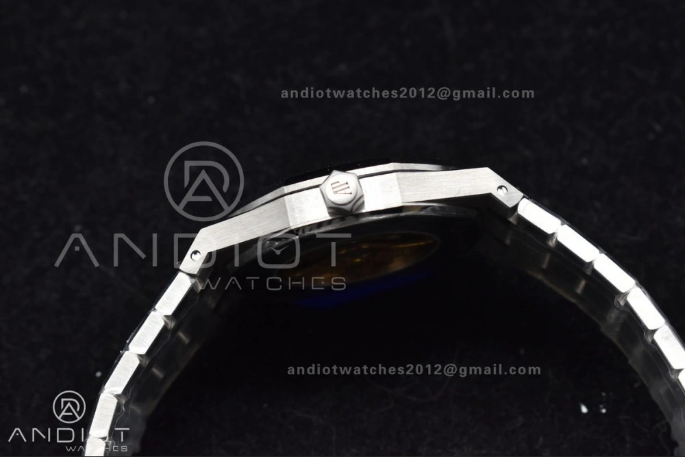 Royal Oak 41mm 15400 SS ZF 1:1 Best Edition Frosted Case Blue Textured Dial on SS Bracelet A3120