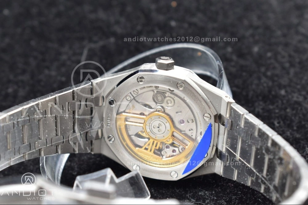 Royal Oak 41mm 15500 SS APSF 1:1 Best Edition Black Textured Dial on SS Bracelet A4302 Super Clone