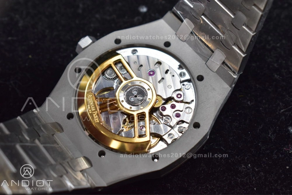 Royal Oak 41mm 15500 SS APSF 1:1 Best Edition Blue Textured Dial on SS Bracelet A4302 Super Clone