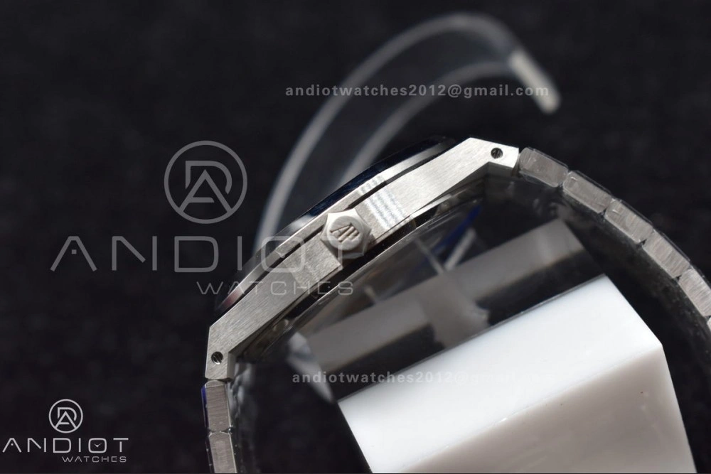 Royal Oak 41mm 15500 SS APSF 1:1 Best Edition Blue Textured Dial on SS Bracelet A4302 Super Clone