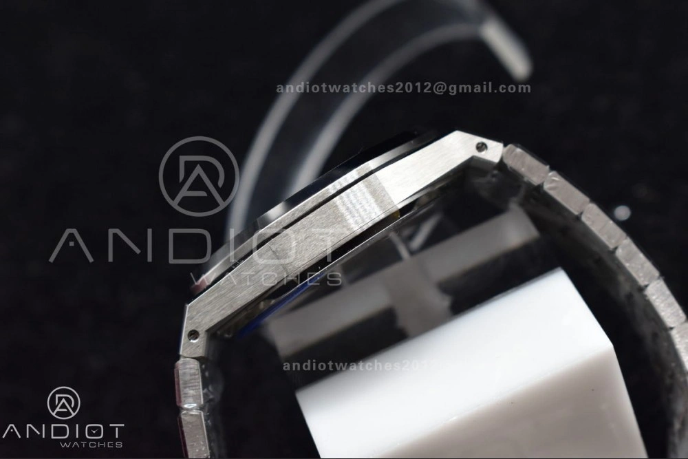 Royal Oak 41mm 15500 SS APSF 1:1 Best Edition Blue Textured Dial on SS Bracelet A4302 Super Clone