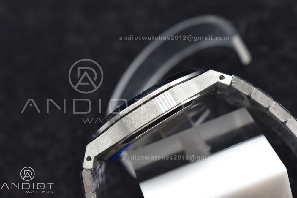 Royal Oak 41mm 15500 SS APSF 1:1 Best Edition White Textured Dial on SS Bracelet A4302 Super Clone