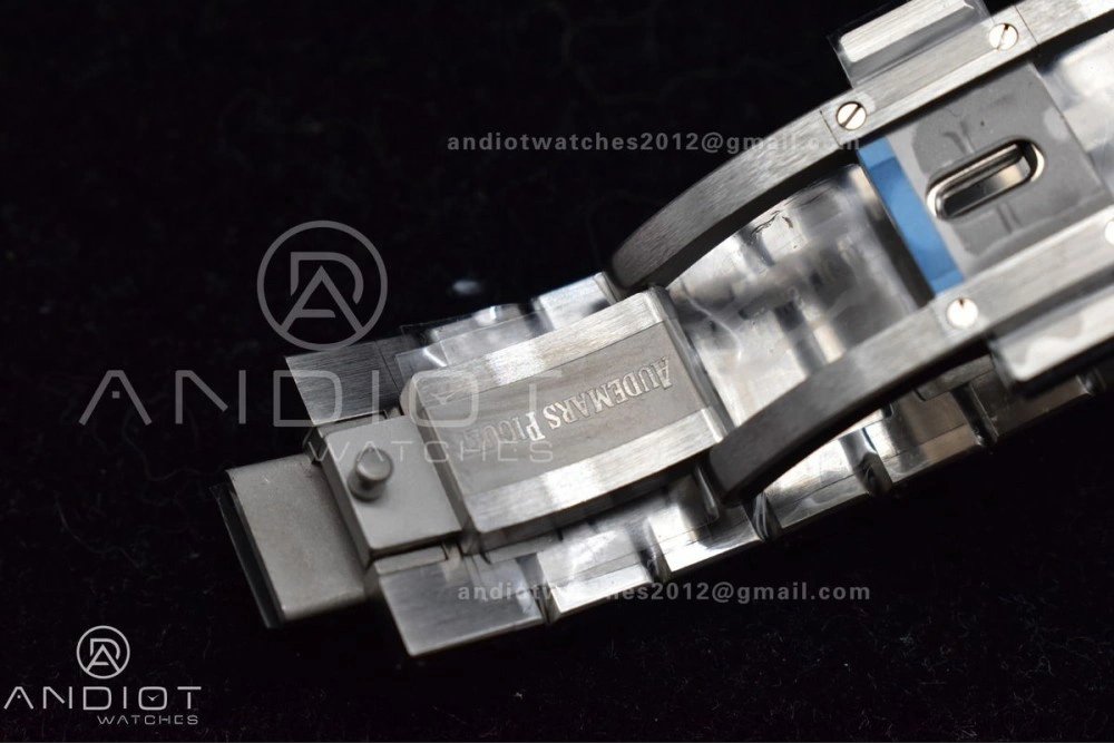 Royal Oak 41mm 15500 SS APSF 1:1 Best Edition White Textured Dial on SS Bracelet A4302 Super Clone
