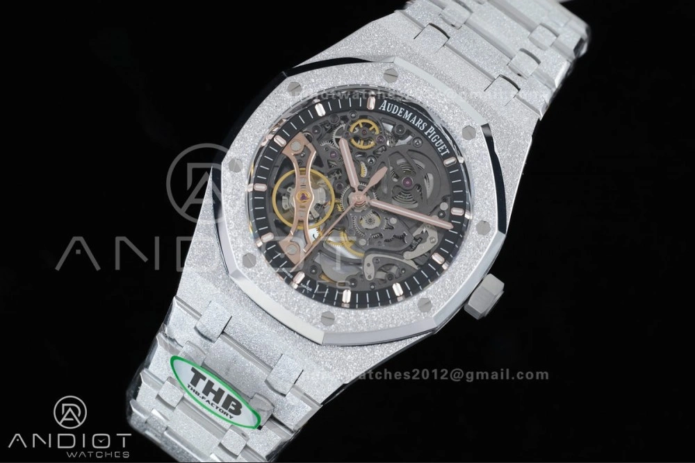 Royal Oak 41mm Openworked 15407 SS Frosted THBF 1:1 Best Edition on SS Bracelet SA3132 V2
