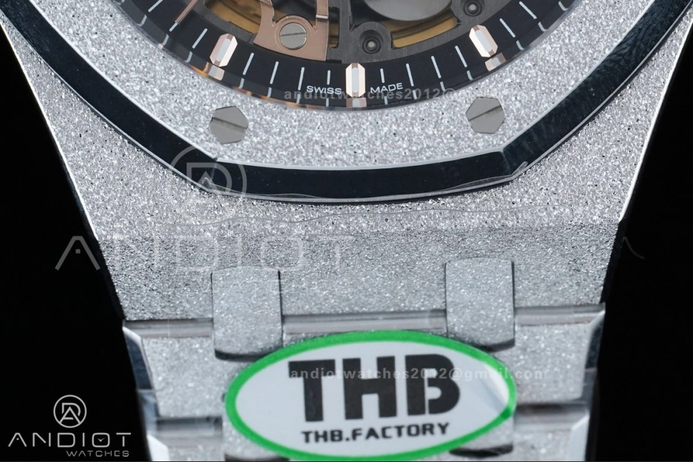 Royal Oak 41mm Openworked 15407 SS Frosted THBF 1:1 Best Edition on SS Bracelet SA3132 V2
