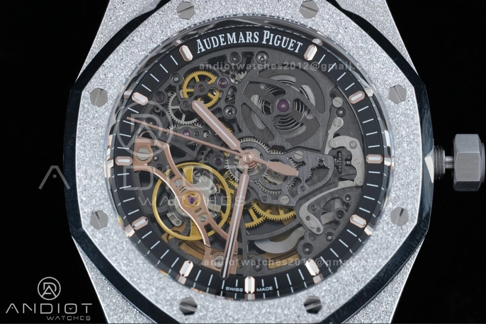 Royal Oak 41mm Openworked 15407 SS Frosted THBF 1:1 Best Edition on SS Bracelet SA3132 V2