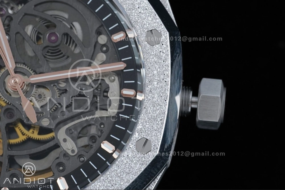 Royal Oak 41mm Openworked 15407 SS Frosted THBF 1:1 Best Edition on SS Bracelet SA3132 V2
