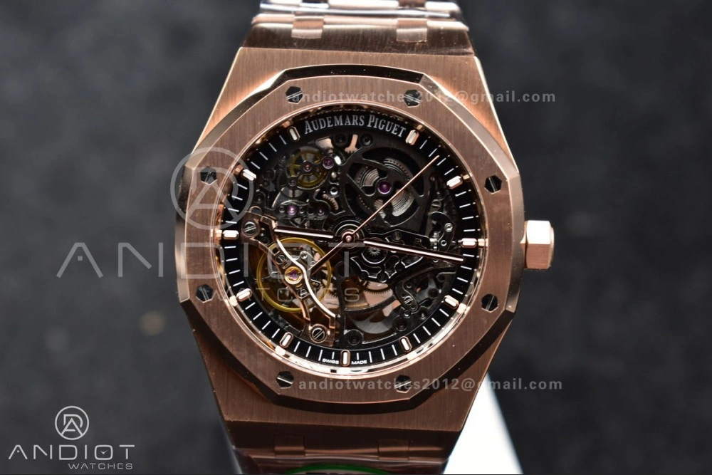 Royal Oak 41mm Openworked 15407OR RG THBF 1:1 Best Edition on RG Bracelet SA3132