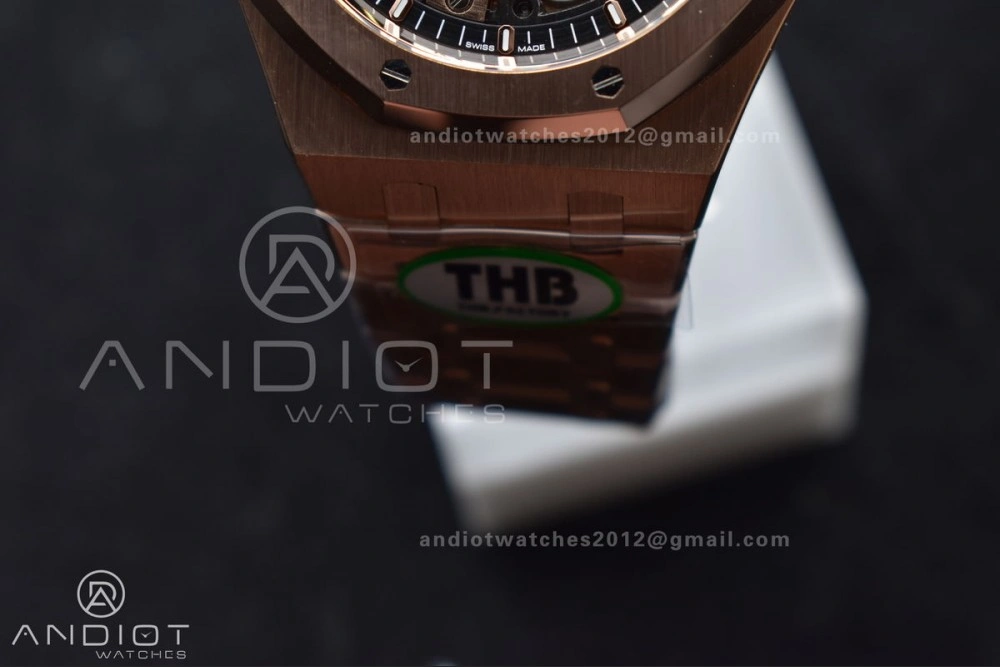 Royal Oak 41mm Openworked 15407OR RG THBF 1:1 Best Edition on RG Bracelet SA3132