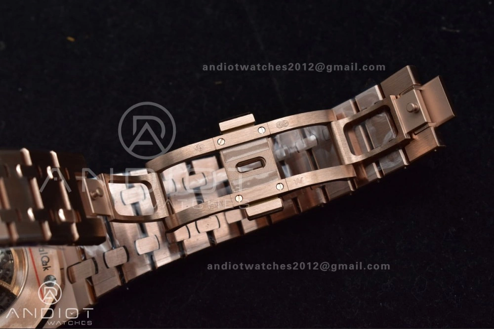Royal Oak 41mm Openworked 15407OR RG THBF 1:1 Best Edition on RG Bracelet SA3132