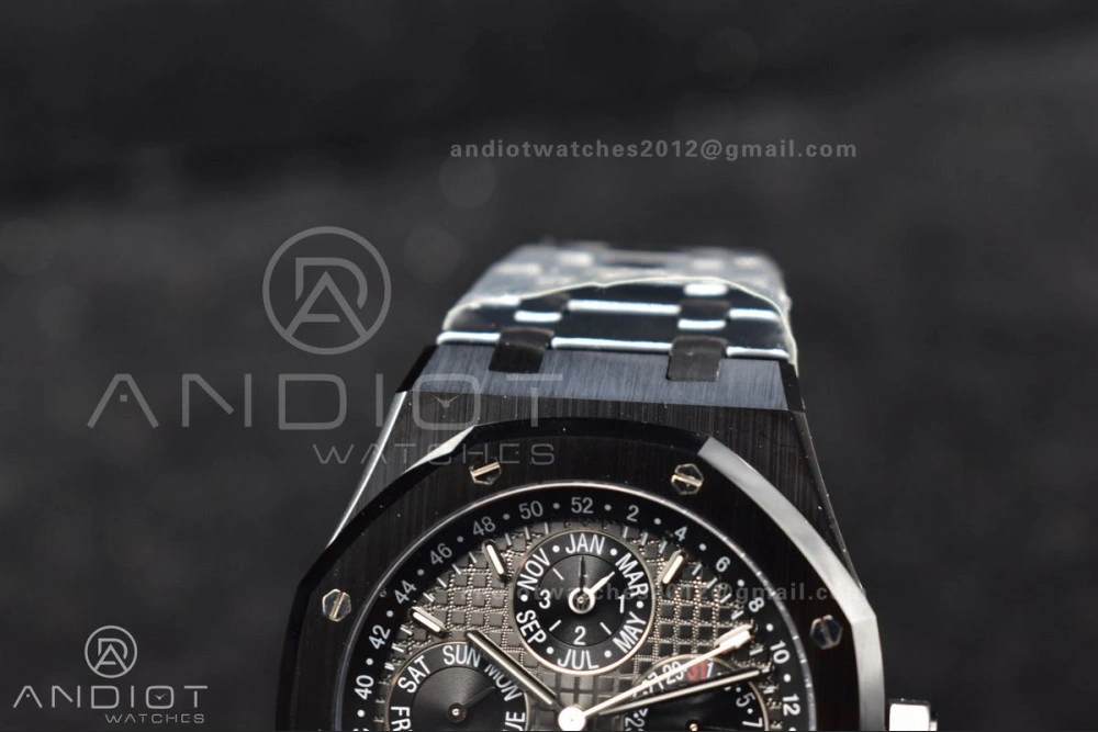 Royal Oak 41mm Perpetual Calendar Black Ceramic APSF1:1 Best Edition Black Dial on Ceramic Bracelet A5134 V2