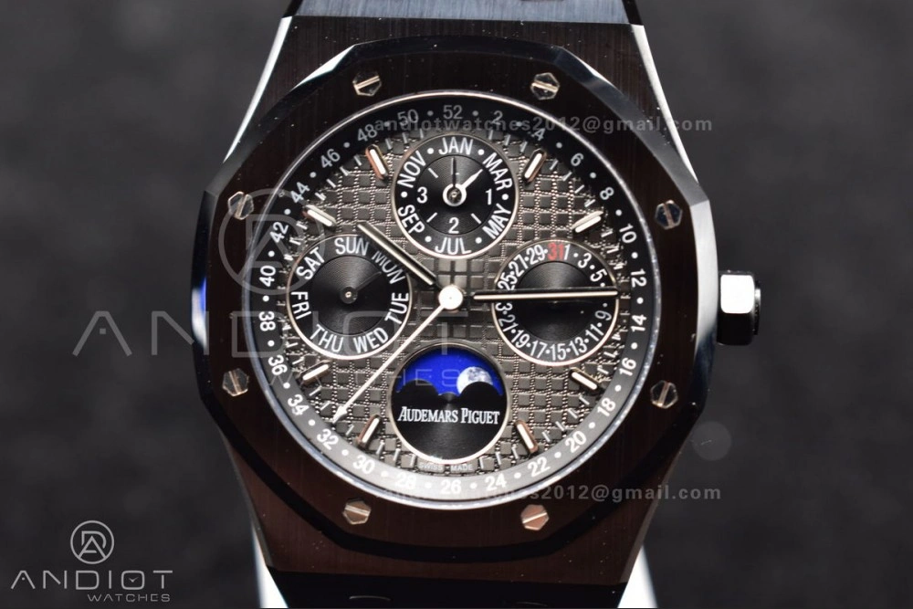 Royal Oak 41mm Perpetual Calendar Black Ceramic APSF1:1 Best Edition Black Dial on Ceramic Bracelet A5134 V2