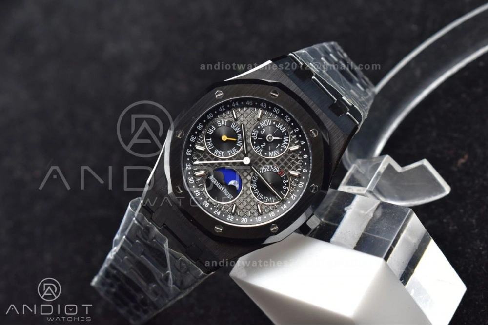 Royal Oak 41mm Perpetual Calendar Black Ceramic APSF1:1 Best Edition Black Dial on Ceramic Bracelet A5134 V2
