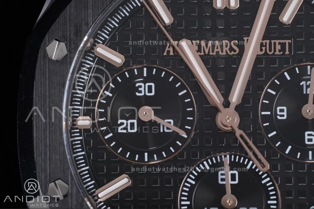 Royal Oak Chrono 26240 Black Ceramic APSF 1:1 Best Edition on Ceramic Bracelet SA4401 Super Clone