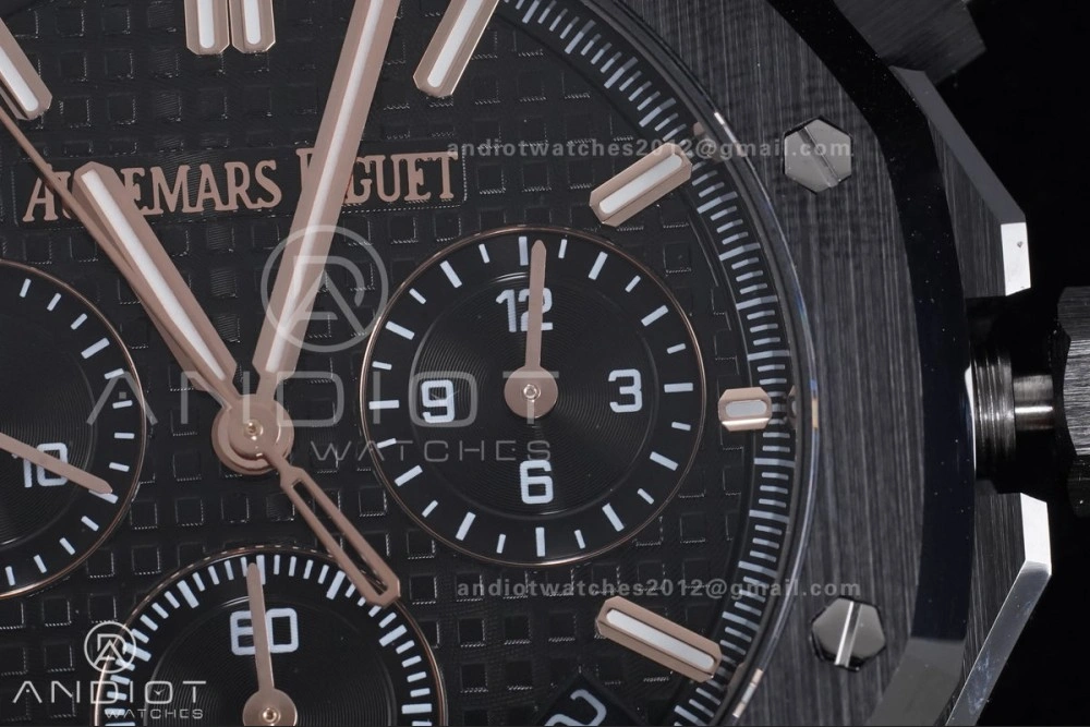 Royal Oak Chrono 26240 Black Ceramic APSF 1:1 Best Edition on Ceramic Bracelet SA4401 Super Clone