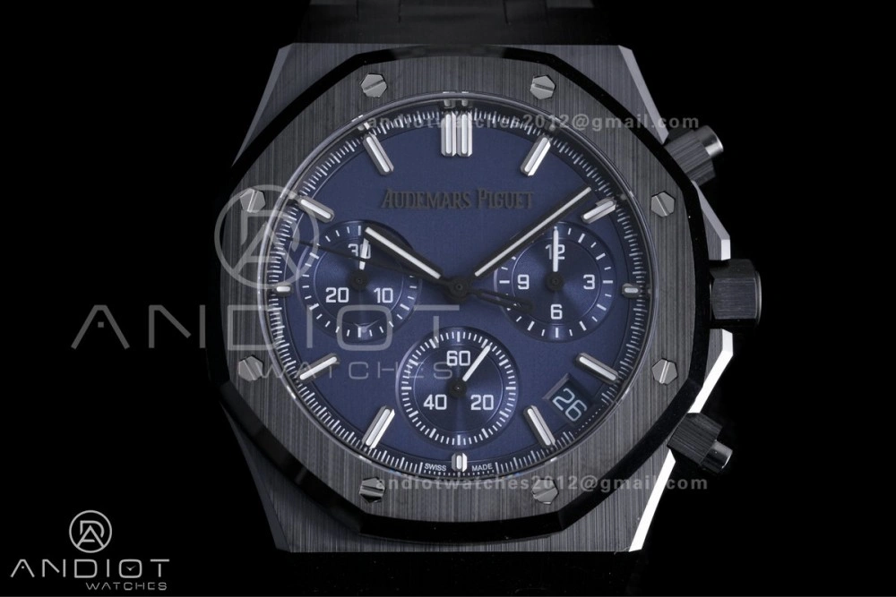 Royal Oak Chrono 26240 Blue Ceramic APSF 1:1 Best Edition on Ceramic Bracelet SA4401 Super Clone