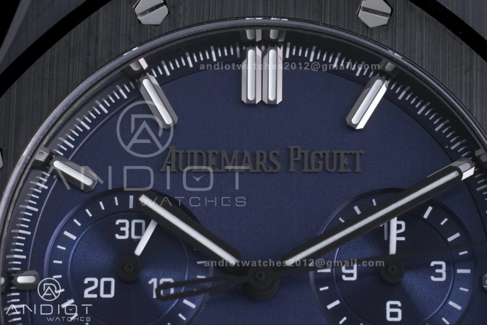 Royal Oak Chrono 26240 Blue Ceramic APSF 1:1 Best Edition on Ceramic Bracelet SA4401 Super Clone