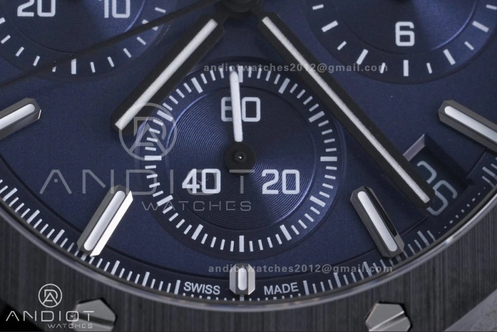 Royal Oak Chrono 26240 Blue Ceramic APSF 1:1 Best Edition on Ceramic Bracelet SA4401 Super Clone