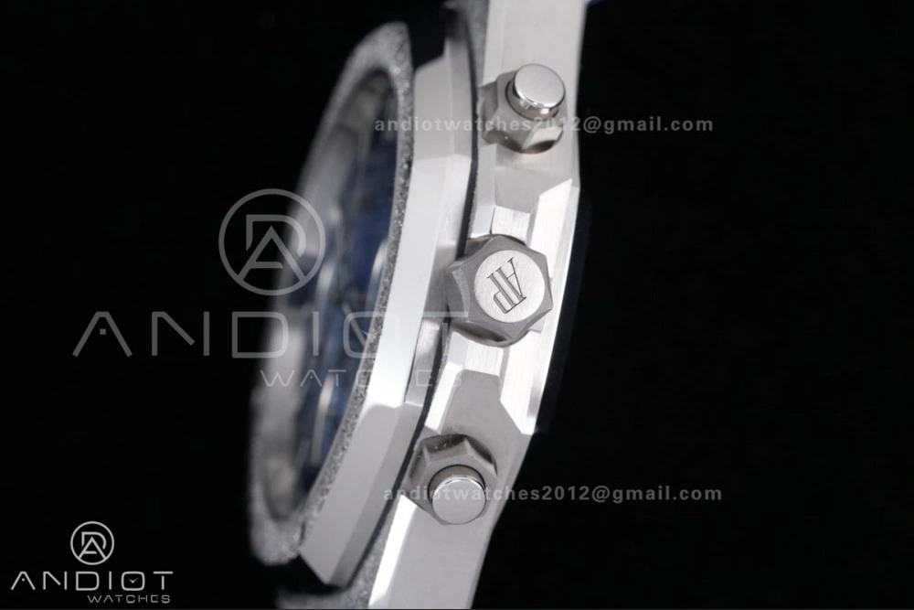 Royal Oak Chrono 26240 Frosted SS APSF 1:1 Best Edition Ice Blue Dial on Bracelet SA4401 Super Clone