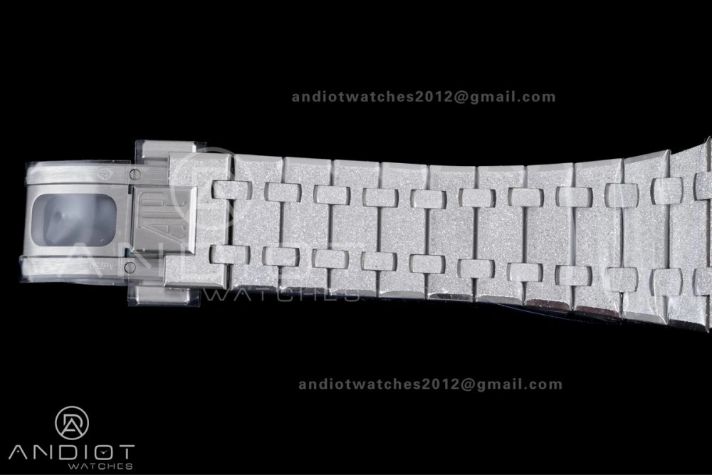 Royal Oak Chrono 26240 Frosted SS APSF 1:1 Best Edition Ice Blue Dial on Bracelet SA4401 Super Clone