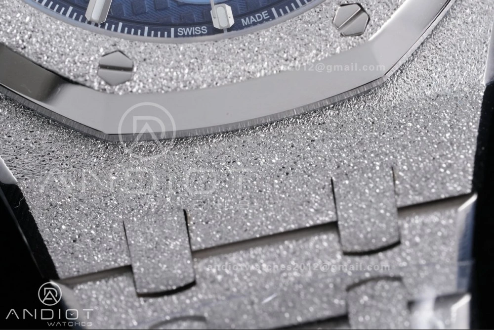 Royal Oak Chrono 26240 Frosted SS APSF 1:1 Best Edition Ice Blue Dial on Bracelet SA4401 Super Clone