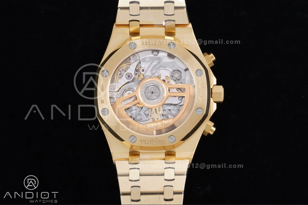 Royal Oak Chrono 26240 Frosted YG APSF 1:1 Best Edition YG Faded Dial on Bracelet SA4401 Super Clone