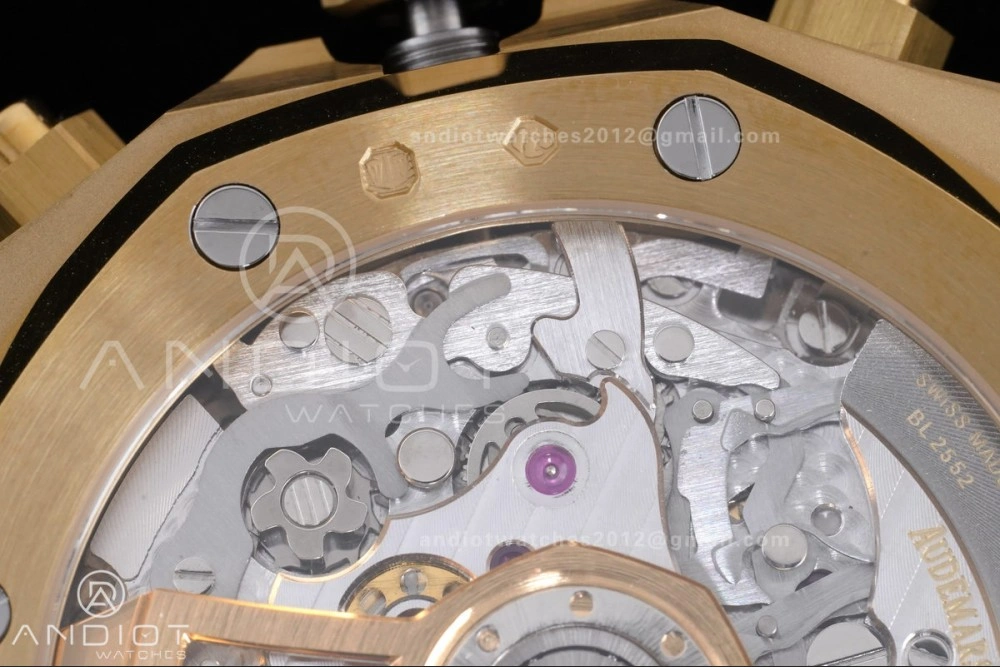 Royal Oak Chrono 26240 Frosted YG APSF 1:1 Best Edition YG Faded Dial on Bracelet SA4401 Super Clone