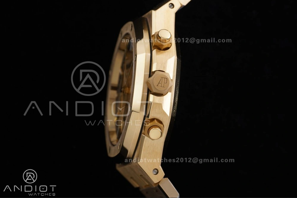 Royal Oak Chrono 26240 Frosted YG APSF 1:1 Best Edition YG Faded Dial on Bracelet SA4401 Super Clone