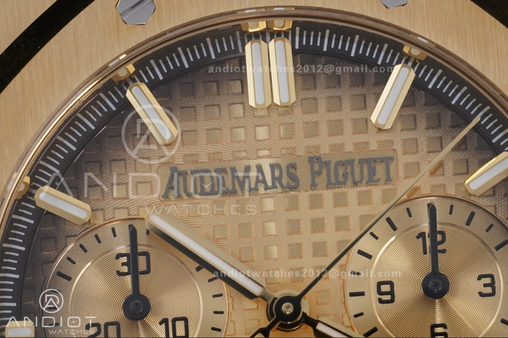 Royal Oak Chrono 26240 Frosted YG APSF 1:1 Best Edition YG Faded Dial on Bracelet SA4401 Super Clone