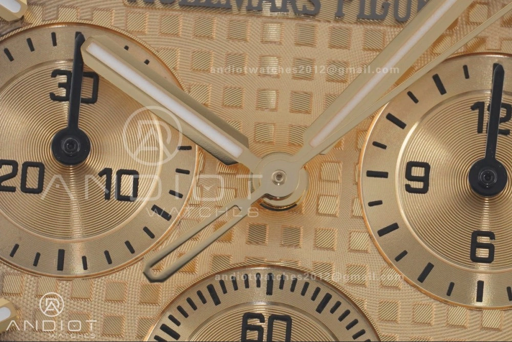 Royal Oak Chrono 26240 Frosted YG APSF 1:1 Best Edition YG Faded Dial on Bracelet SA4401 Super Clone