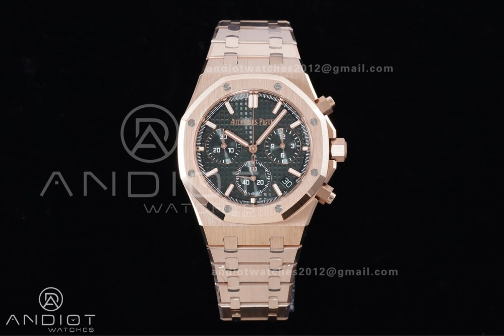 Royal Oak Chrono 26240 RG APSF 1:1 Best Edition Green Dial on RG Bracelet SA4401 Super Clone